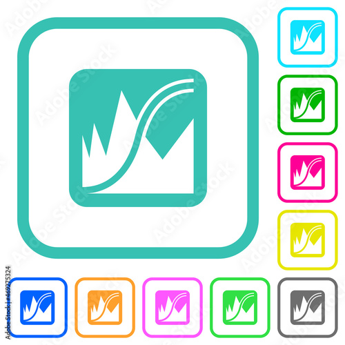 Adjust image curves vivid colored flat icons