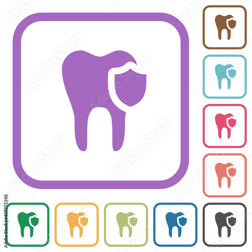 Dental protection simple icons