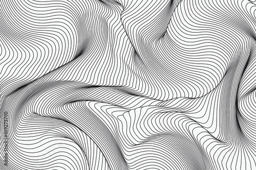 Abstract wavy line background parametric surface