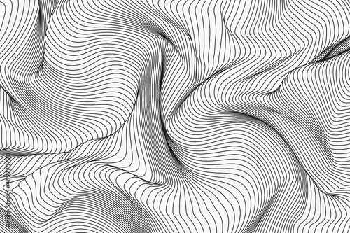 Abstract wavy line background parametric surface
