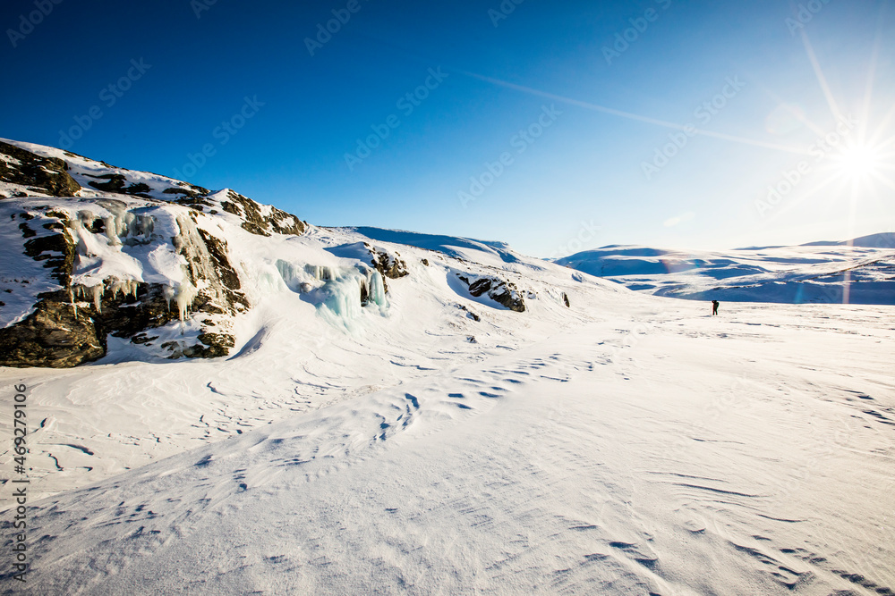 Ski expedition in Dovrefjell National Park, Norway