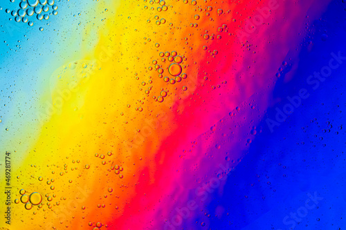 Oil drops in water. Abstract defocused pattern  abstract background of colorful gradient colors.