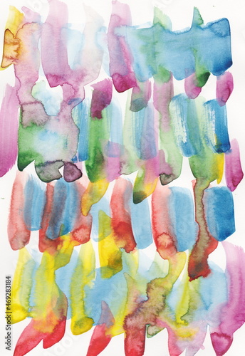 Watercolour Abstract  Background  rainbow 
