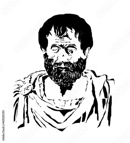 il filosofo Aristotele, illustrazione isolata su sfondo bianco photo