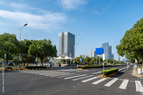 Fotografie, Tablou Street view of Suzhou financial district