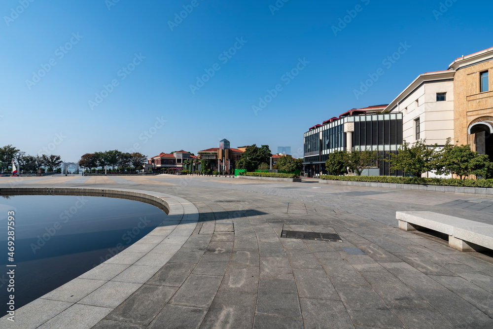Street view of Suzhou financial district
