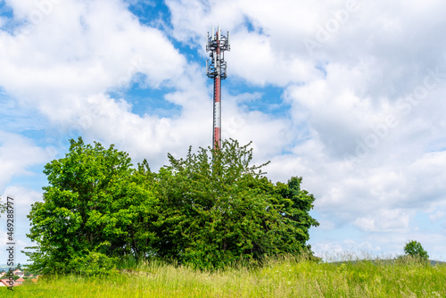 Helisova skala with TV transmitter near Sosuvka village photo