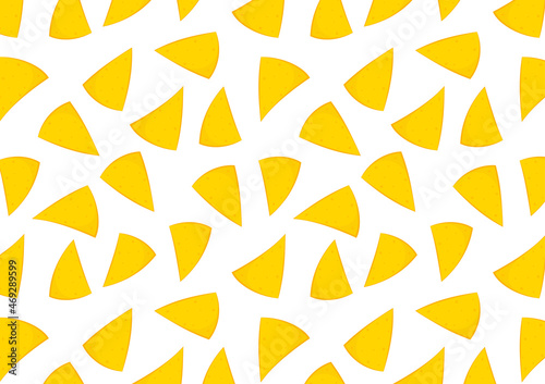 Nachos pattern wallpaper. Nachos on white background.