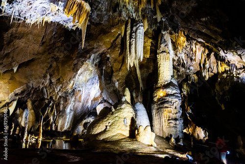 Stalactite decoration of Punkva Caves photo