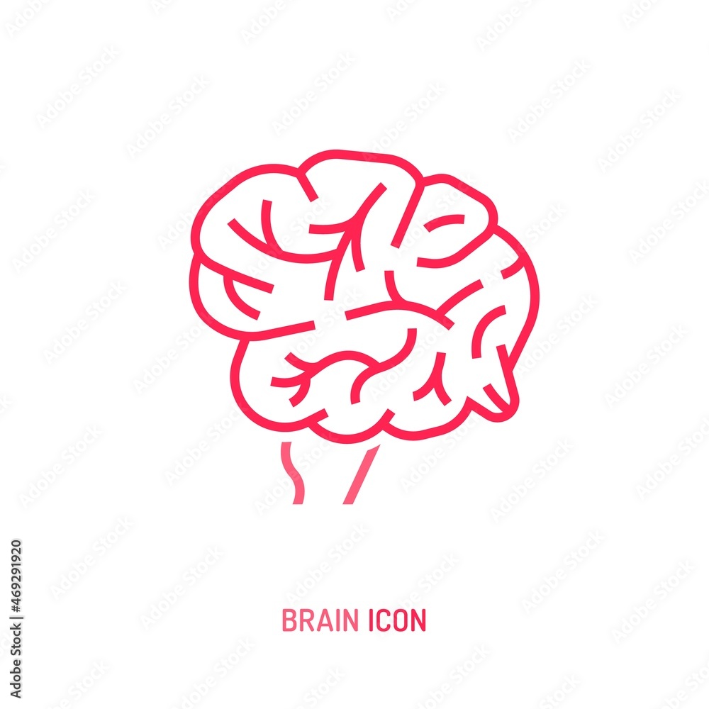 Modern icon, sign, pictogram in outline style. Human mind, brain, thinking symbol. Modern icon, sign, pictogram in outline style. Human mind, brain, thinking symbol.
