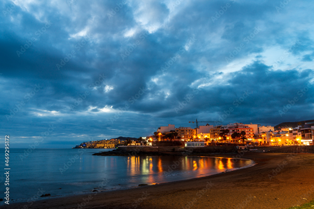 sunset over the sea Arguineguin