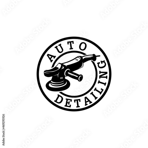 Auto Detailing Logo Design, Image, Template, Polisher, Vintage, Vector
