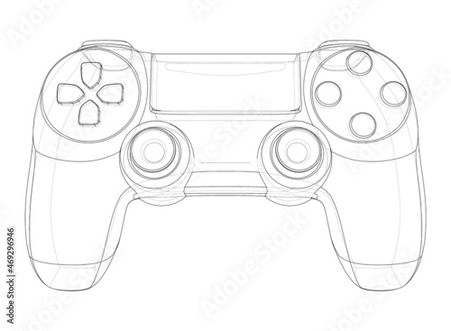 Gamepad or joystick. Vector