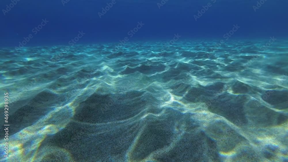 The rapid movement of sunlight on a sandy bottom, tripod.