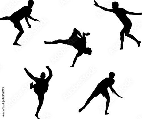 jumping man silhouettes