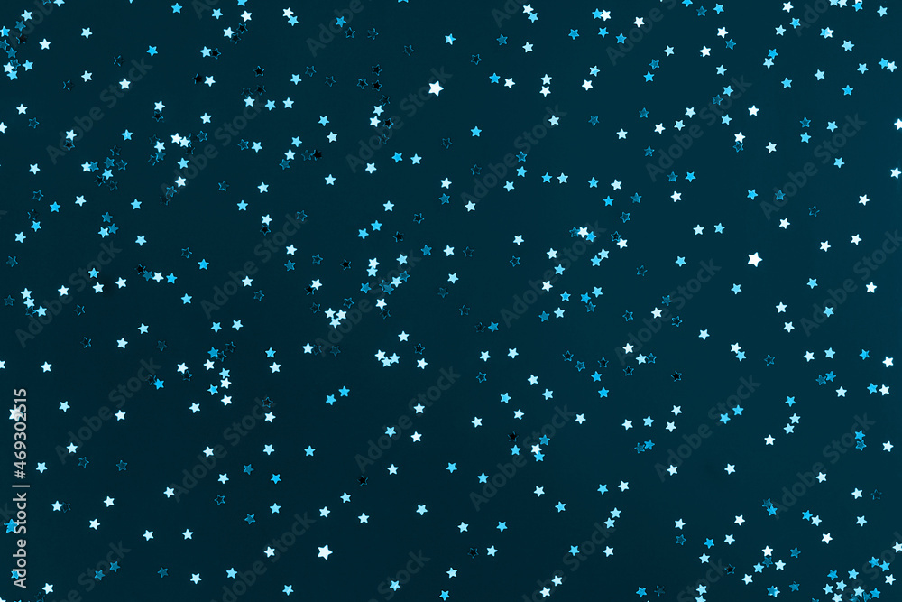 Festive blue green background with many many silver stars. Christmas, New Year or Birthday theme concept. An ideal backdrop for your banner or web design. Backplate for happy holidays presentation Festive blue green background with many many silver stars. Christmas, New Year or Birthday theme concept. An ideal backdrop for your banner or web design. Backplate for happy holidays presentation