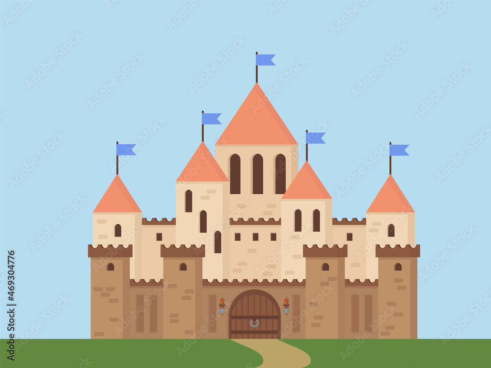 castle on the vector