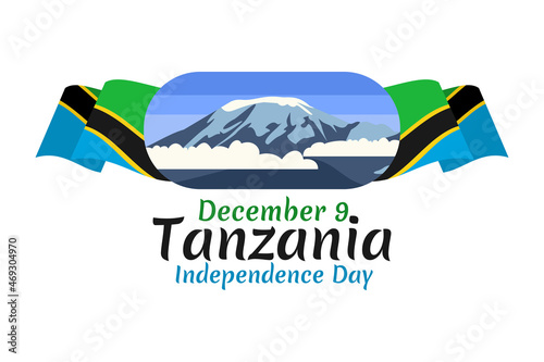 December 9, Independence Day of Tanzania vector illustration. Suitable for greeting card, poster and banner.