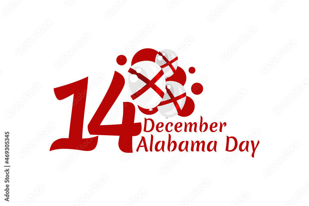 December 14, Alabama Day vector illustration. Suitable for greeting card, poster and banner. December 14, Alabama Day vector illustration. Suitable for greeting card, poster and banner.