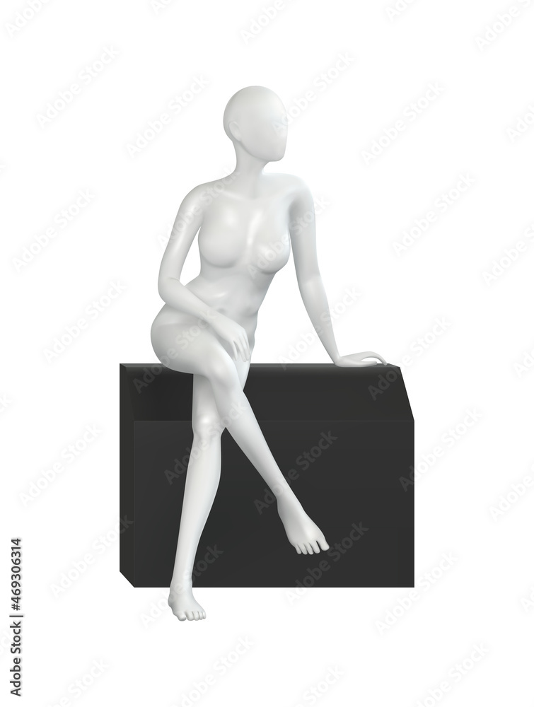 Sitting Female Mannequin Composition Sitting Female Mannequin Composition