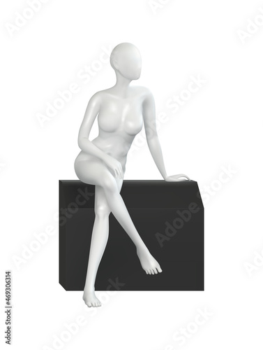 Sitting Female Mannequin Composition
