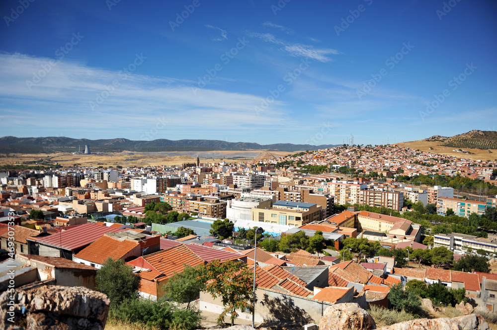 Panoramic of Puertollano main industrial city of Castilla-La Mancha, Spain Panoramic of Puertollano main industrial city of Castilla-La Mancha, Spain