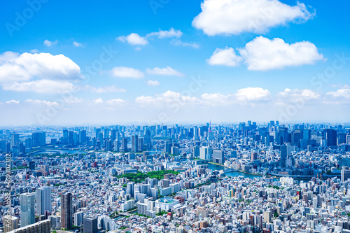 東京都市部・空撮写真