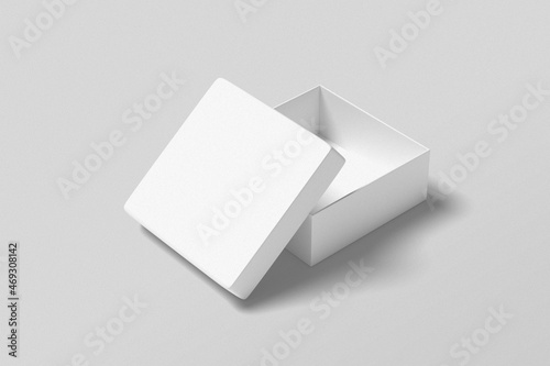 Packaging square box mockup. 3d rendering object.