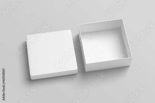 Packaging square box mockup. 3d rendering object. © sani