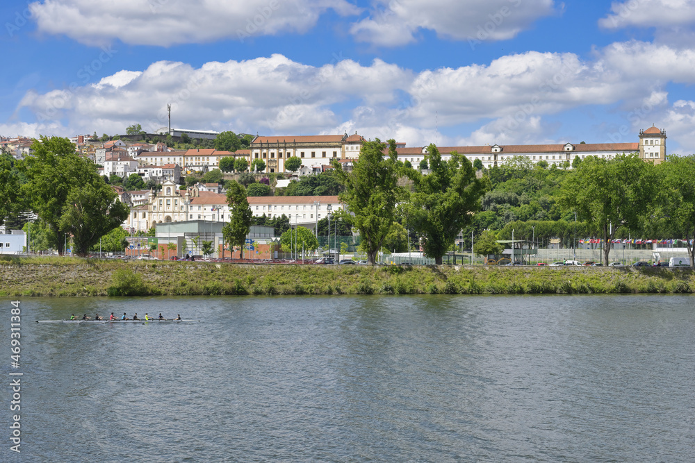 Coimbra cityscape and Mondego river, Beira, Portugal