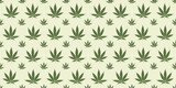 Seamless marijuana background with geometric leaves pattern