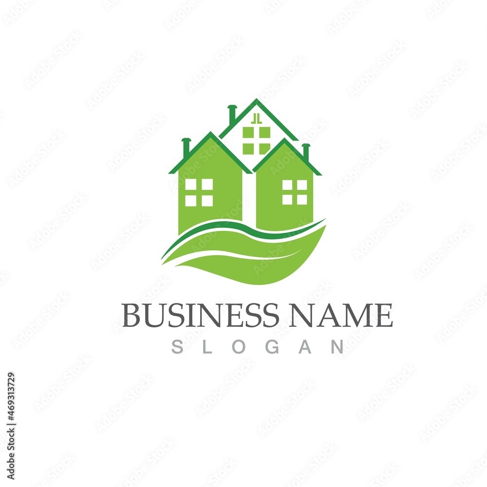 green home vector template green home vector template