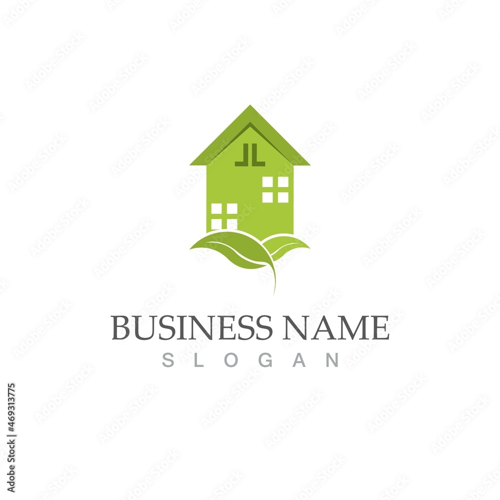 green home vector template green home vector template
