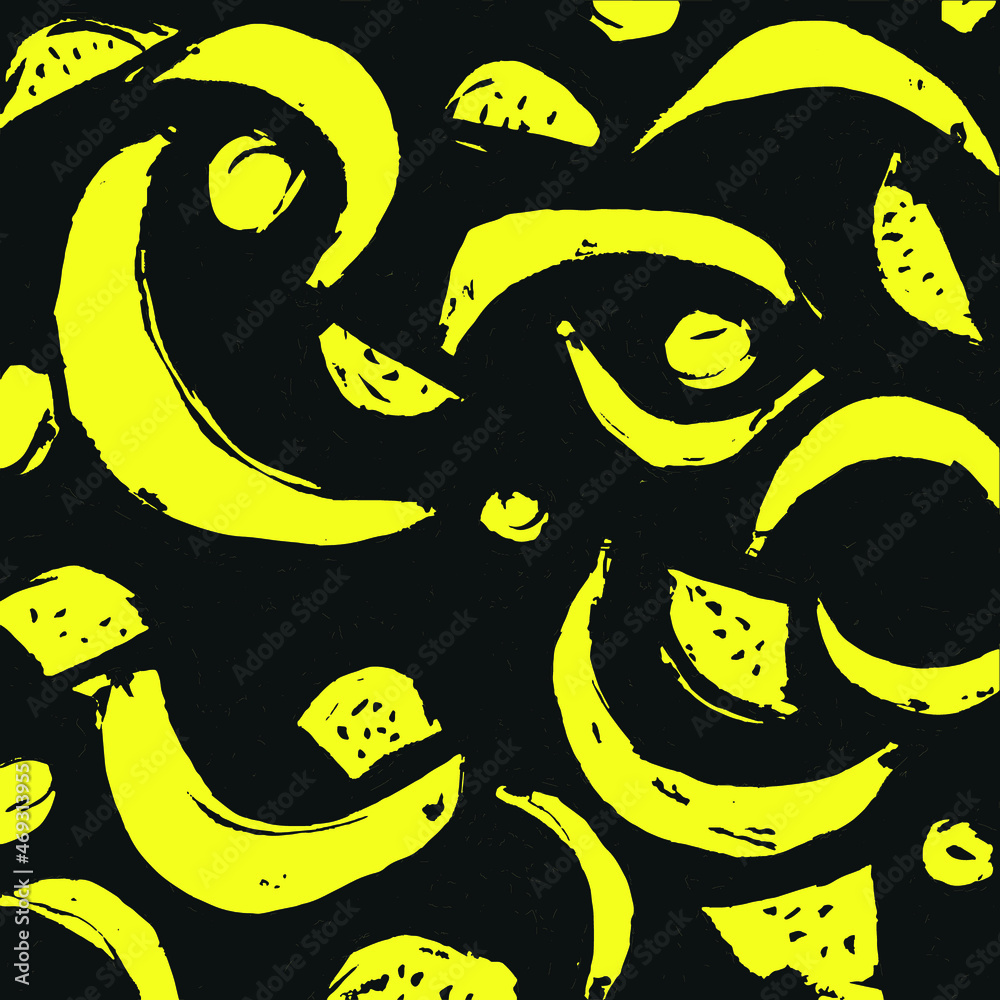 Colorful trendy background with fruits