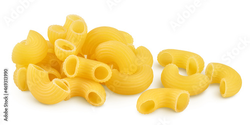 Ταπετσαρία raw macaroni pasta isolated on white background with clipping path and full dept