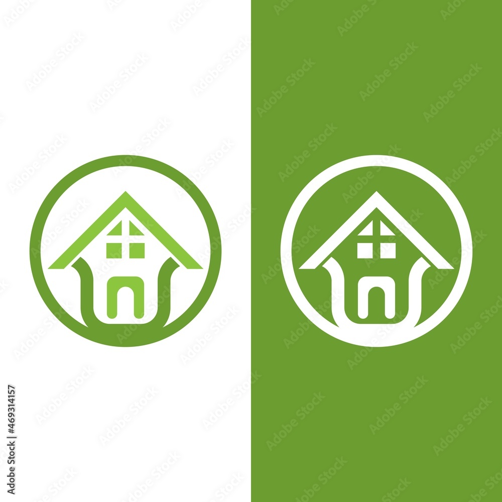 green home vector template green home vector template