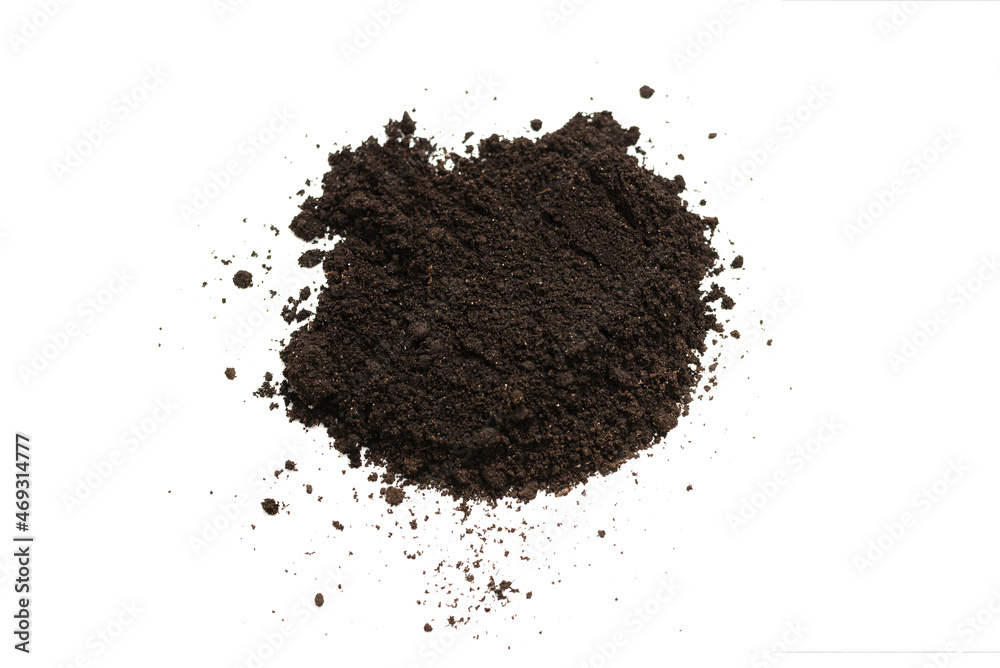 Black land for plant isolated on white background. Black land for plant isolated on white background.