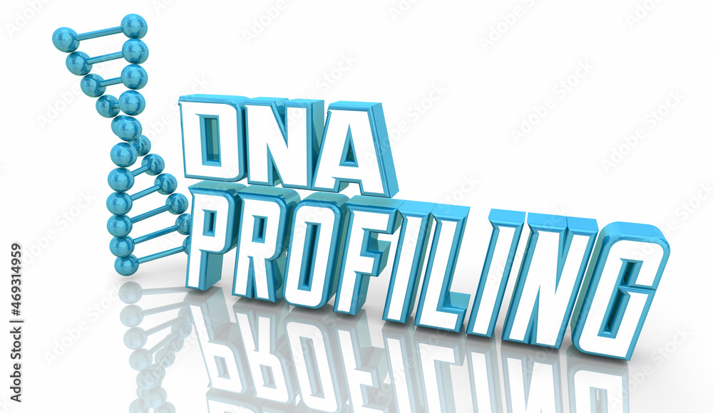Naklejka premium DNA Profiling Testing Checking Hereditary Patterns Health Biology 3d Illustration