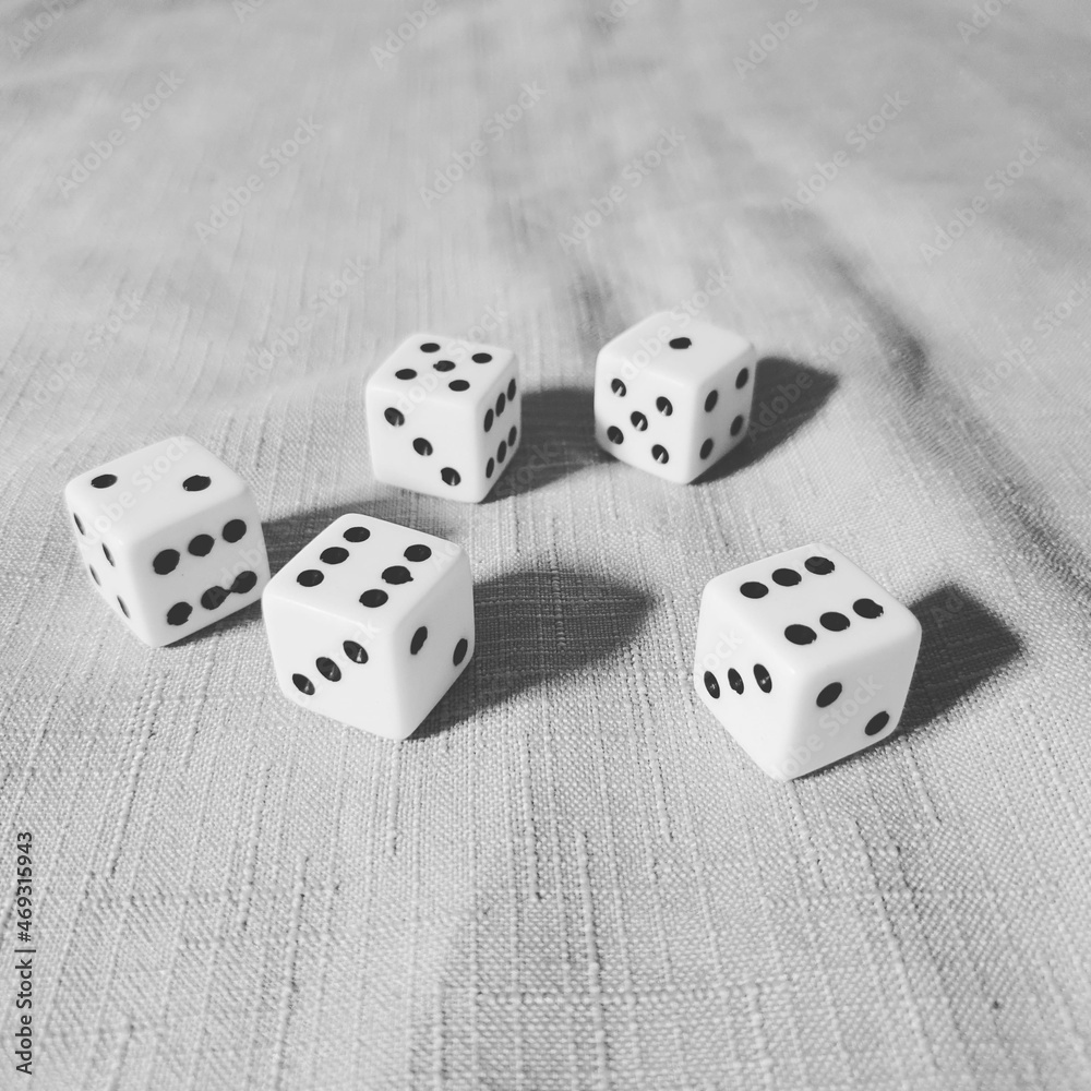 dice on a white background dice on a white background