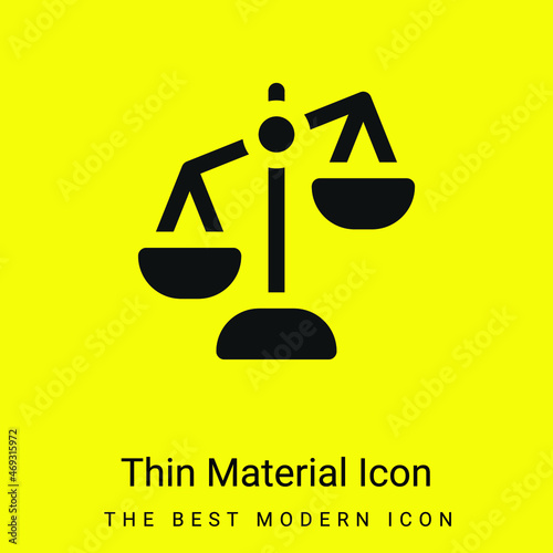 Balance minimal bright yellow material icon