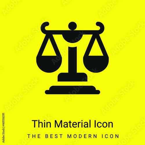 Balance minimal bright yellow material icon