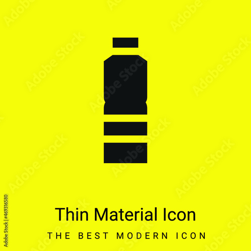 Bottle minimal bright yellow material icon
