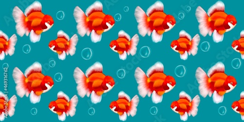 goldfish pattern fabric