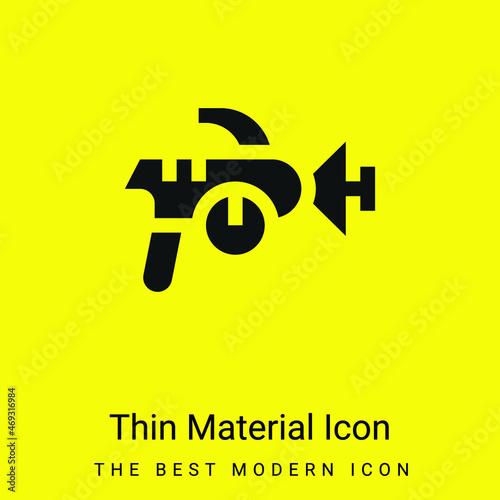 Blaster minimal bright yellow material icon