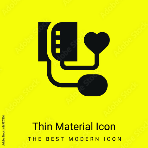 Blood Pressure minimal bright yellow material icon