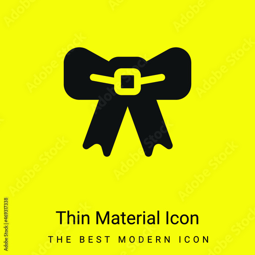 Bow minimal bright yellow material icon