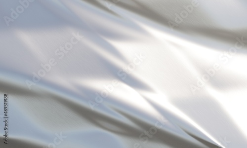 光沢のある銀色の布のドレープ素材