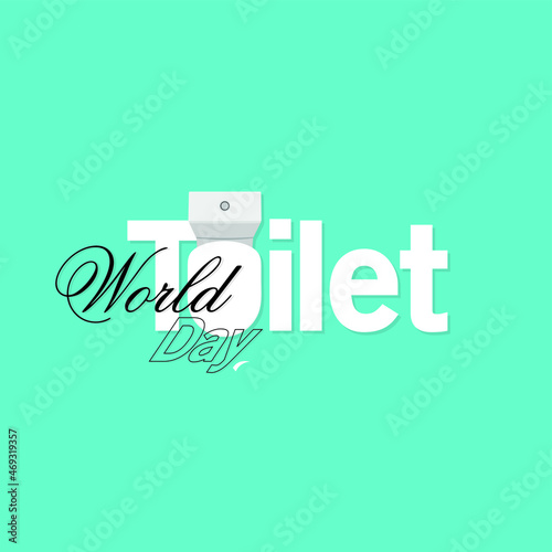 Creative Template Design for World Toilet Day. Vector of Modern Toilet. Editable Illustration.