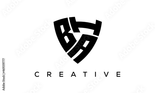 BAI letters logo, security Shield logo vector