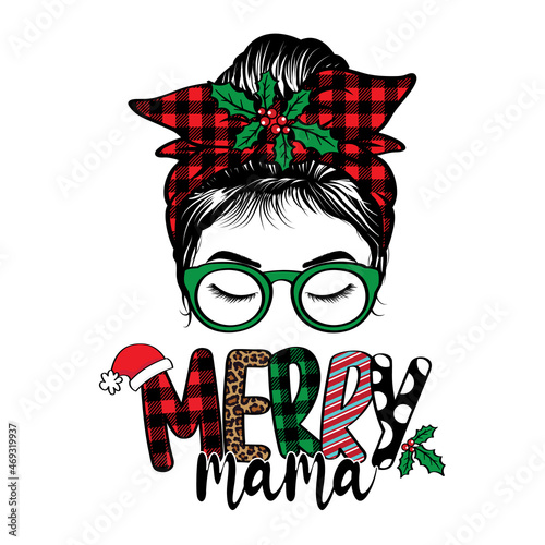 Christmas Messy Bun Merry Mama Collection Set